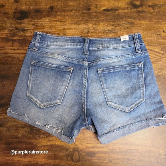 Kancan Denim Shorts M Low Rise Medium Light Stretch Denim KC7058 Country Girl - Picture 2 of 9